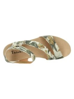 Think! Leder-Sandalen "Dumia" In Creme/ Bunt -Bekleidungsförderung Laden think leder sandalen dumia in creme bunt 7