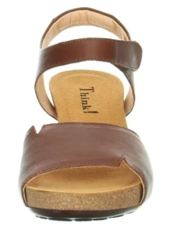 Think! Leder-Sandaletten "Traudi" In Braun -Bekleidungsförderung Laden think leder sandaletten traudi in braun 2