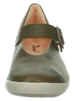 Think! Leder-Spangenballerinas "Duene" In Khaki -Bekleidungsförderung Laden think leder spangenballerinas duene in khaki 2