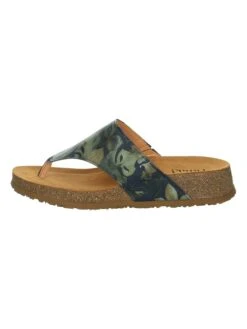 Think! Leder-Zehentrenner "Koak" In Blau/ Bunt