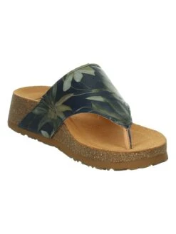 Think! Leder-Zehentrenner "Koak" In Blau/ Bunt -Bekleidungsförderung Laden think leder zehentrenner koak in blau bunt 3