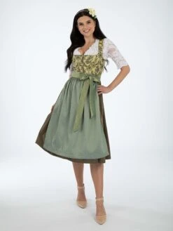 Dirndl In Gelb/ Grün