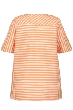 Ulla Popken Streifenblusen Mit Taschen In Orange -Bekleidungsförderung Laden ulla popken streifenblusen mit taschen in orange 2