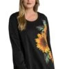 Ulla Popken Sweatshirt Sonnenblumen Rundhals In Schwarz -Bekleidungsförderung Laden ulla popken sweatshirt sonnenblumen rundhals in schwarz