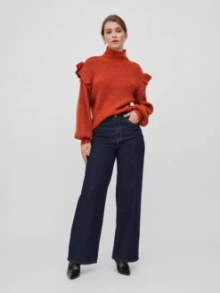 Vila Pullover "Booba" In Rot -Bekleidungsförderung Laden vila pullover booba in rot 4